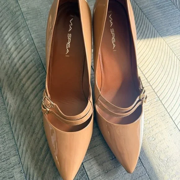 Via Spiga Patent Leather Mary Jane Pumps - Picture 4 of 9